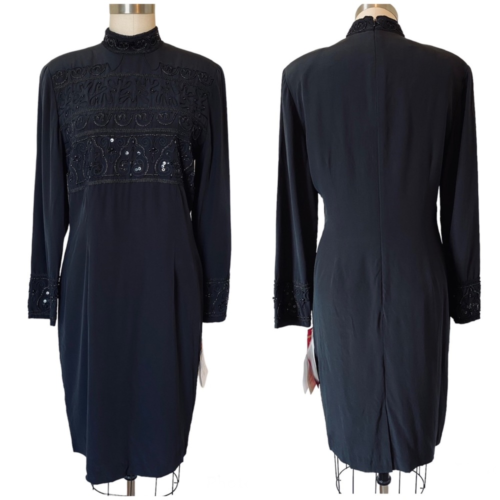Vintage 80’s/90’s Silk Beaded Sheath Dress